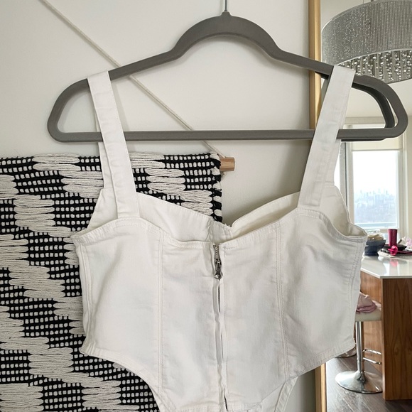 Zara Cropped Denim corset top - size M! - Picture 2 of 3